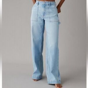 AE Super High-Waisted Baggy Wide Leg Jeans